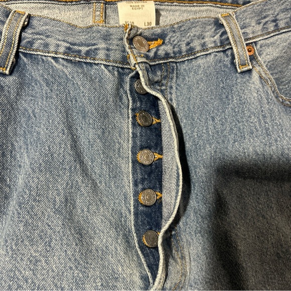 Levi’s 501 Blue Jeans Men’s 40 Cotton Outdoors Button Fly Y2K Retro Tear Off Tag - Picture 3 of 14